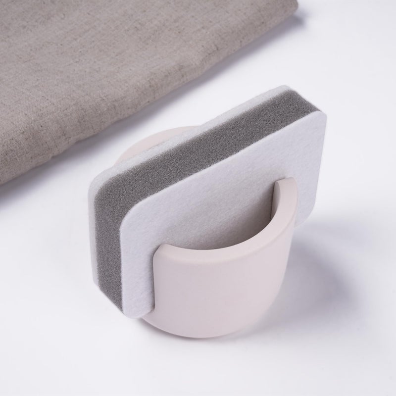 Selegna Diatomaceous Earth Sponge Holder - Drying Rack  Absorbent Stone Kitchen Sink Organizer  Beige (Small) - Image 2